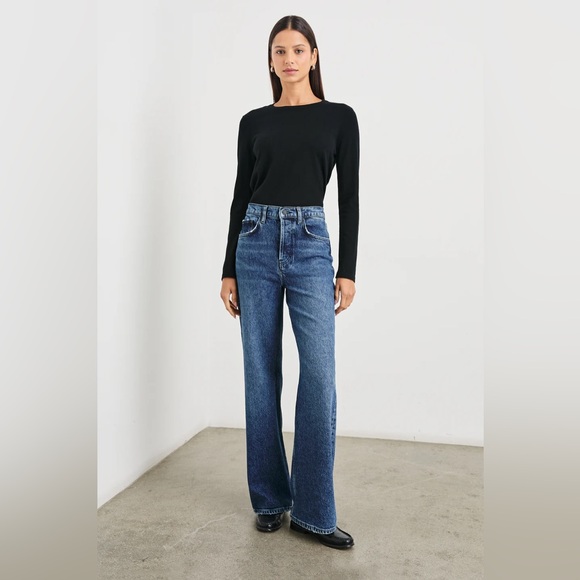Rails Getty Wide Leg Denim Jeans in Moonlit Ocean - Picture 6 of 12